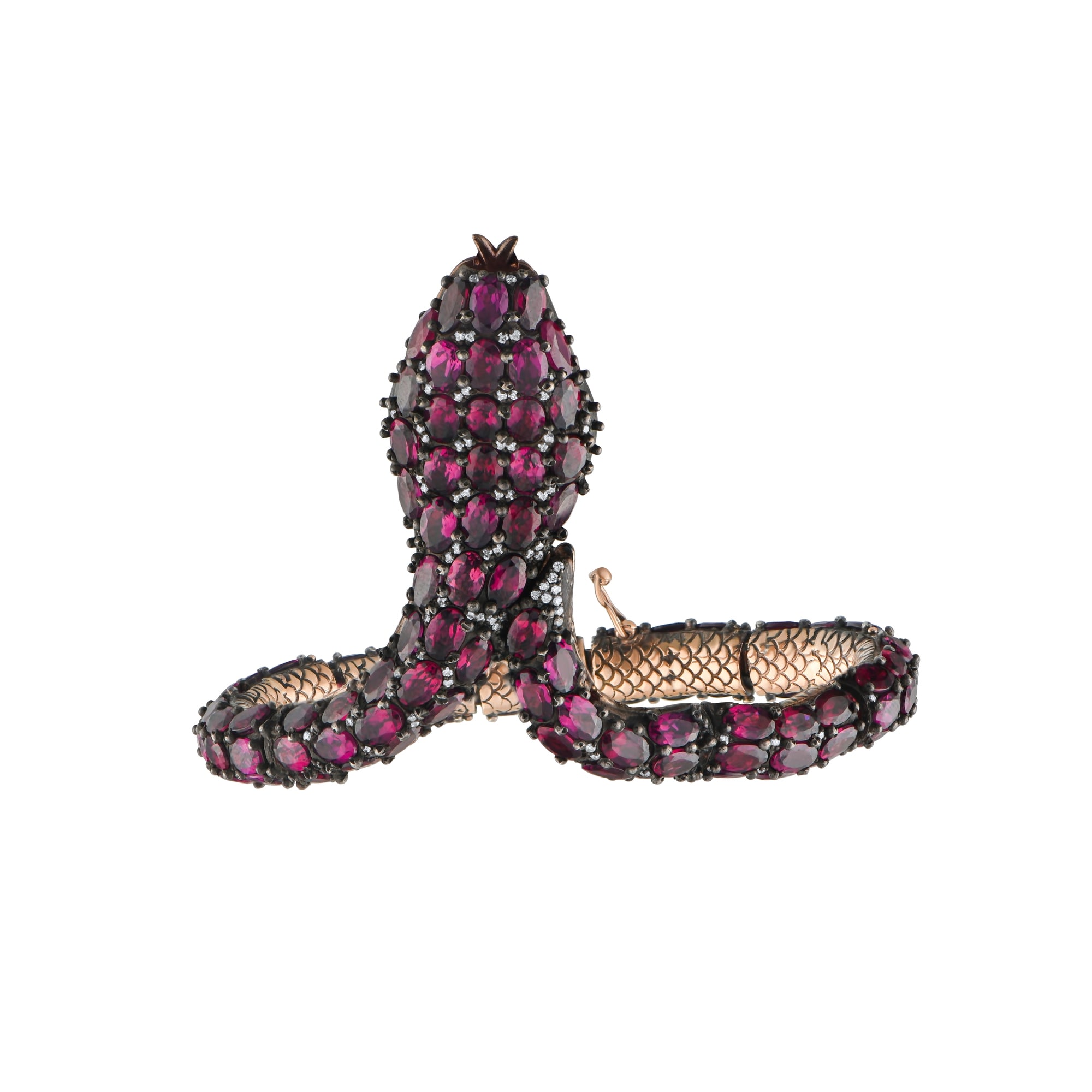 85.09 Karat Rhodolite Bileklik, Yılan Figürlü Modelleri ve Fiyatları 2025 - Lial Diamond - Göz Kamaştıran Zarafet