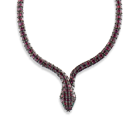 155.25 Karat Pırlanta ve Rhodolite Taşlı Yılan Gerdanlık Modelleri ve Fiyatları 2025 - Lial Diamond - Göz Kamaştıran Zarafet