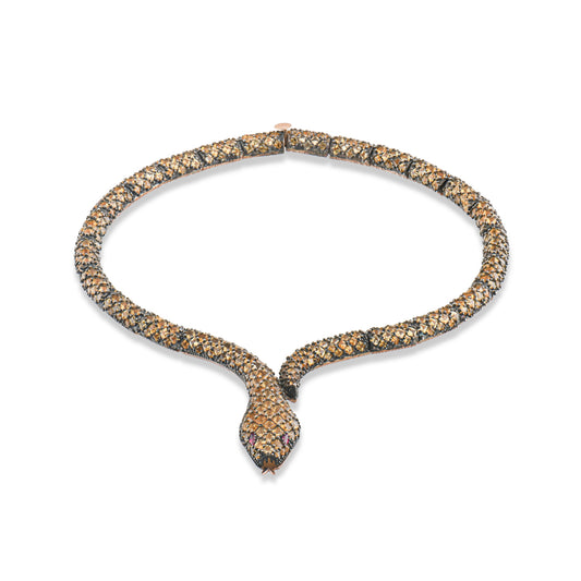 70.71 Karat Sitrin Taşlı Yılan Gerdanlık Modelleri ve Fiyatları 2025 - Lial Diamond - Göz Kamaştıran Zarafet