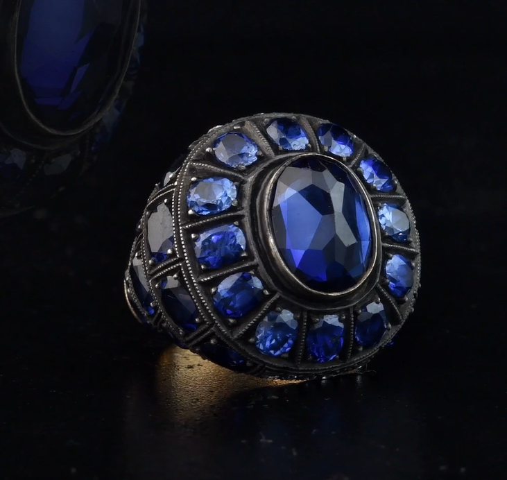 5.20 Karat Pırlanta Safir Yüzük