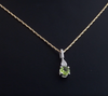 0.74 Karat Pırlanta Peridot Kolye