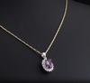 1.5 Karat Rhodolite Pırlanta Kolye