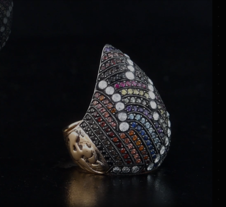2.79 Karat Pırlanta Yakut Garnet Yüzük