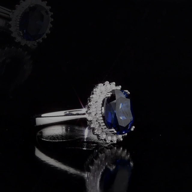 2.69 Karat Pırlanta Safir Yüzük
