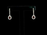 2.02 Karat Pırlanta Garnet Küpe