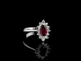 1.55 Karat Pırlanta Rhodolite Yüzük