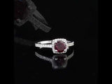 1.32 Karat Pırlanta Rhodolite Yüzük