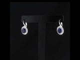 5.17 Karat Pırlanta Safir Küpe